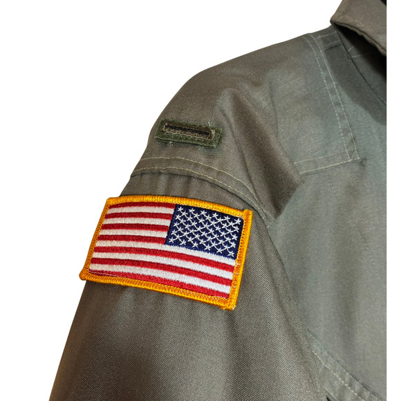 Flyers Coveralls Men Summer Fire Resistant Sage Green CWU-27P Size 40R - Picture 2 of 16